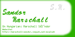 sandor marschall business card